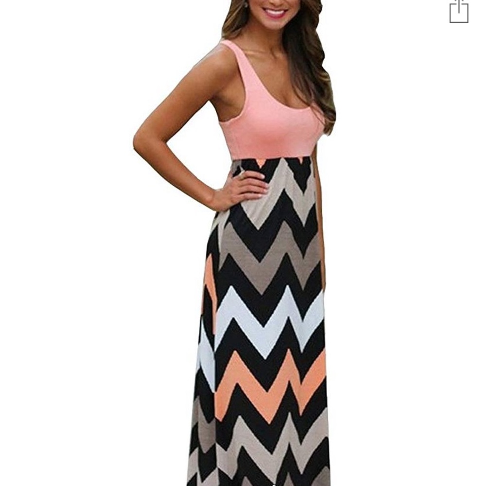 Chevron Maxi Dress XL